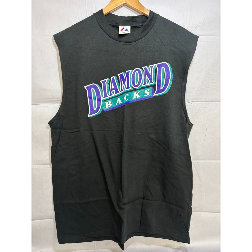 Arizona Diamondbacks Shirt Men's Black Graphic Sleeveless XL New Vintage Tank